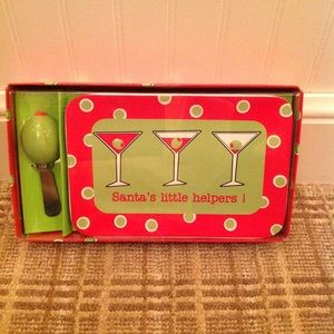 Cute Martini Cheese plate and knife